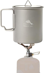 TOAKS Titanium Pot 750ml and BRS 3000T Stove Camping Pot Combo Set