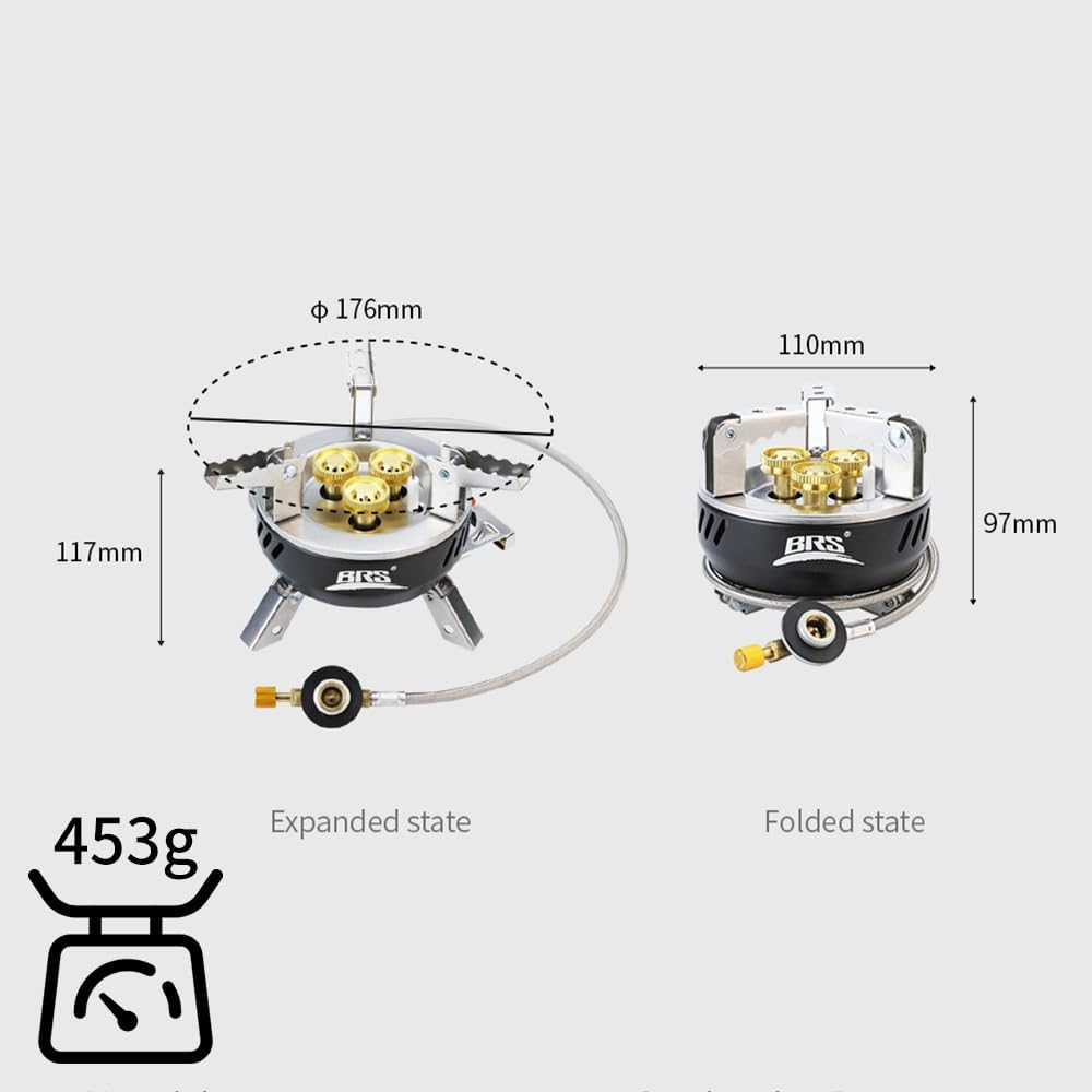 NEW BRS Multi-burner 22000W / 9600W High Power Camping Gas Stove Windproof