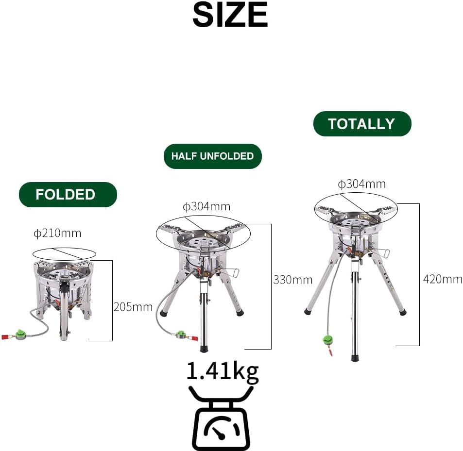 BRS High Power Windproof Integrated Lifting Cooking Stove