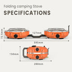 SOLOHIKE 2 Burner Camping Stove with Carrying Handle, Storage Bag Portable for Camping & Hiking