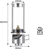 BRS Gas Lantern Dreamlike Candle Lamp Outdoor Portable Tent Lamp Glass Mantle Lantern (2 pcs)