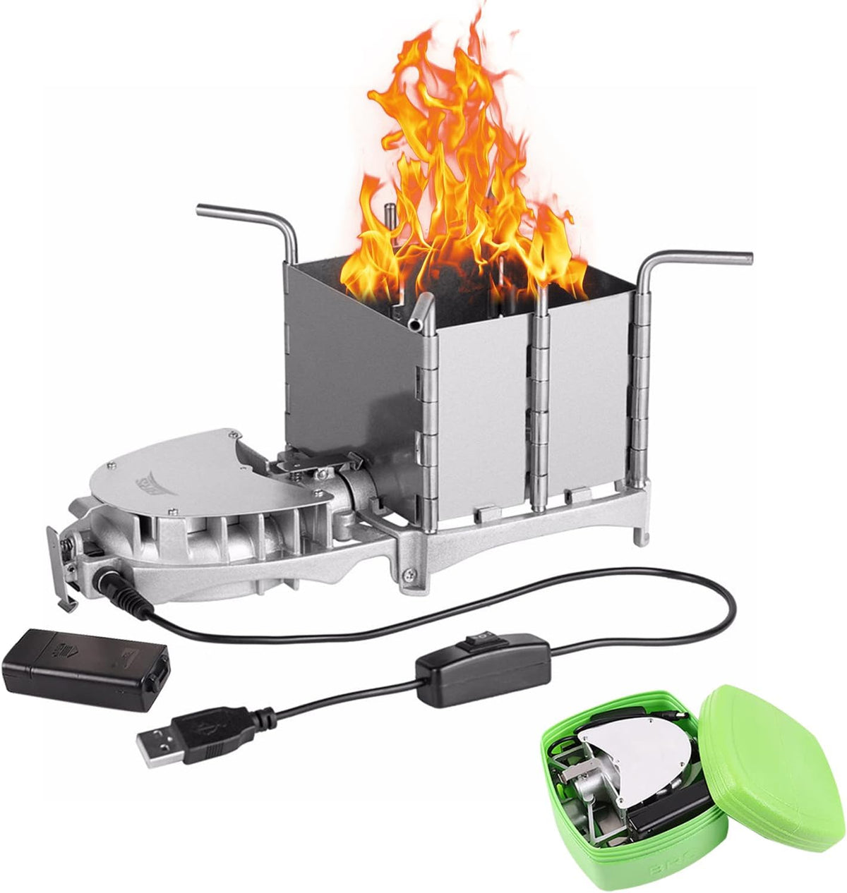 BRS-116 Camping Wood Stove Can be Connected to Power Bank