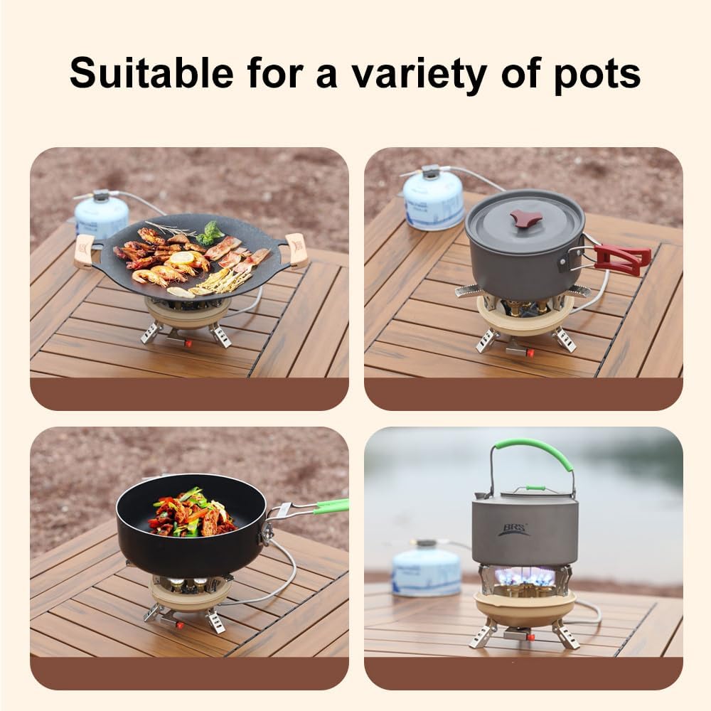 BRS 16000W Camping Stove Portable Collapsible Gas 5 Burners