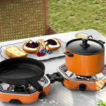 Solohike Portable Camping Stove with 2 Burners, Camping Stove Folding Adjustable Burners Portable for Camping & Hiking with Storage Bag