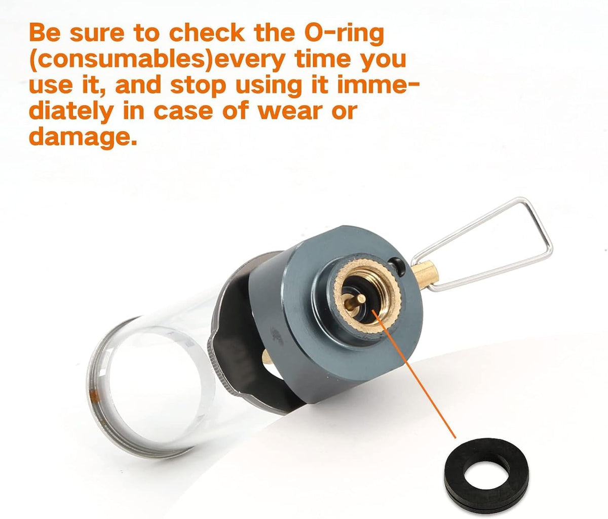 BRS Gas Lantern Dreamlike Candle Lamp Outdoor Portable Tent Lamp Glass Mantle Lantern (2 pcs)