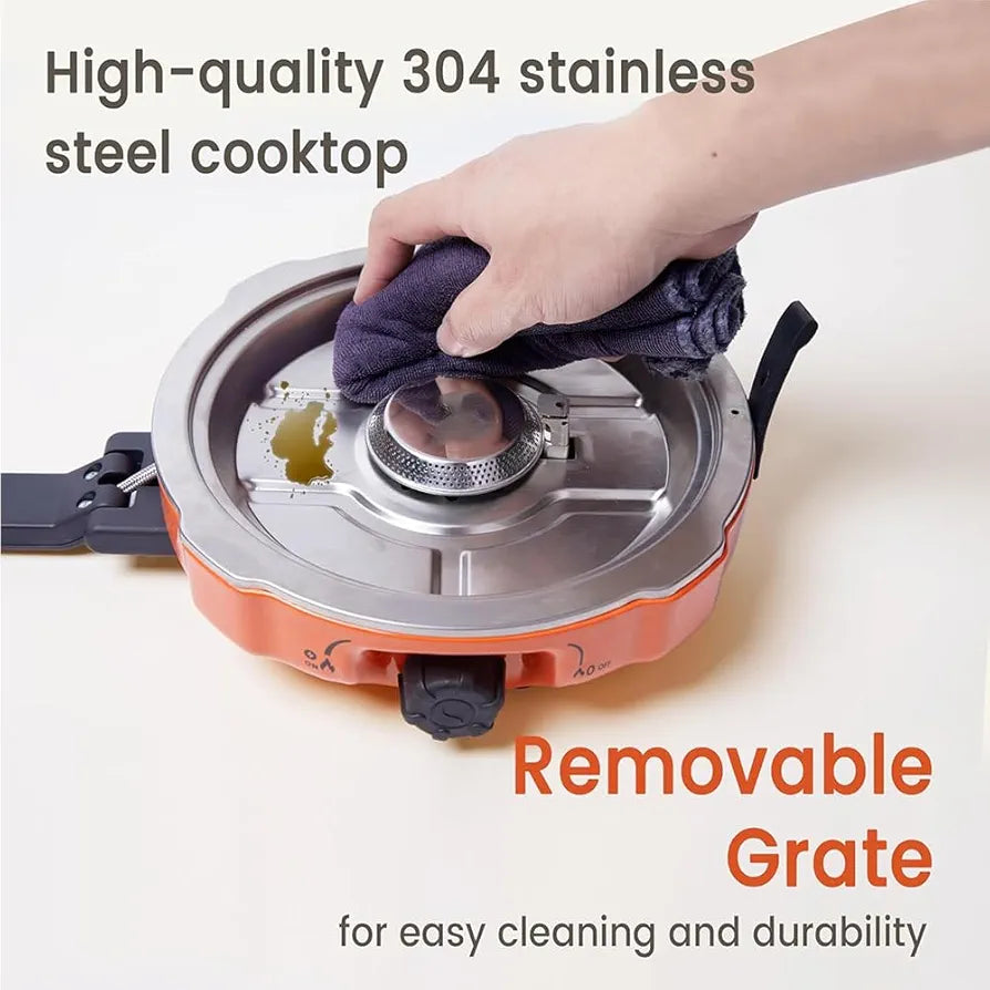 SOLOHIKE 2 Burner Camping Stove with Carrying Handle, Storage Bag Portable for Camping & Hiking