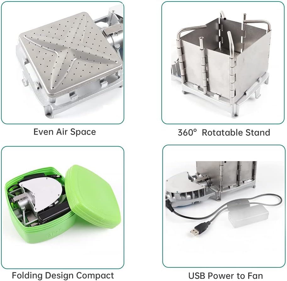 BRS-116 Camping Wood Stove Can be Connected to Power Bank