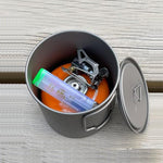 TOAKS Titanium Pot 750ml and BRS 3000T Stove Camping Pot Combo Set