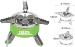 BRS-73 4200W Backpacking Stove 3 Burners Camping Stove Portble with Storage Bag